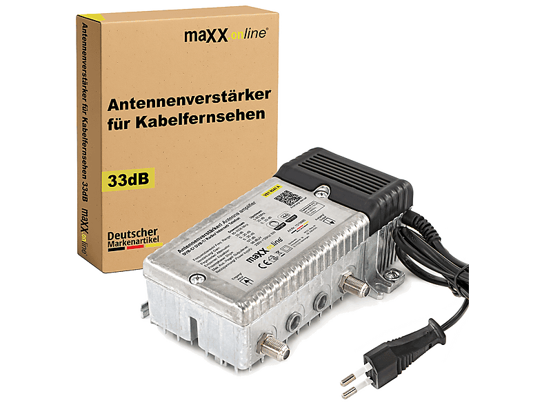 MAXX.ONLINE VST 9341 A 33dB Kabel-TV Verstärker Antennenverstärker ...