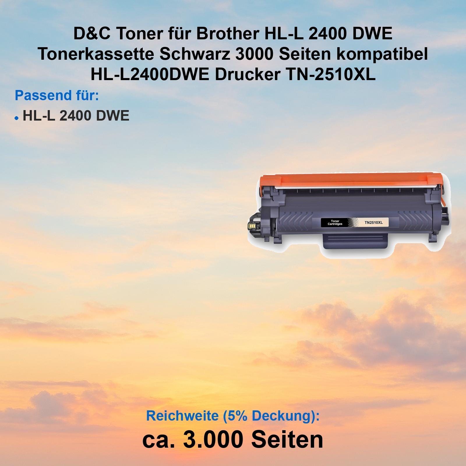Kineco TN2510 Tonerkartusche Kompatibel Für Brother HL-L2400DWE MFC