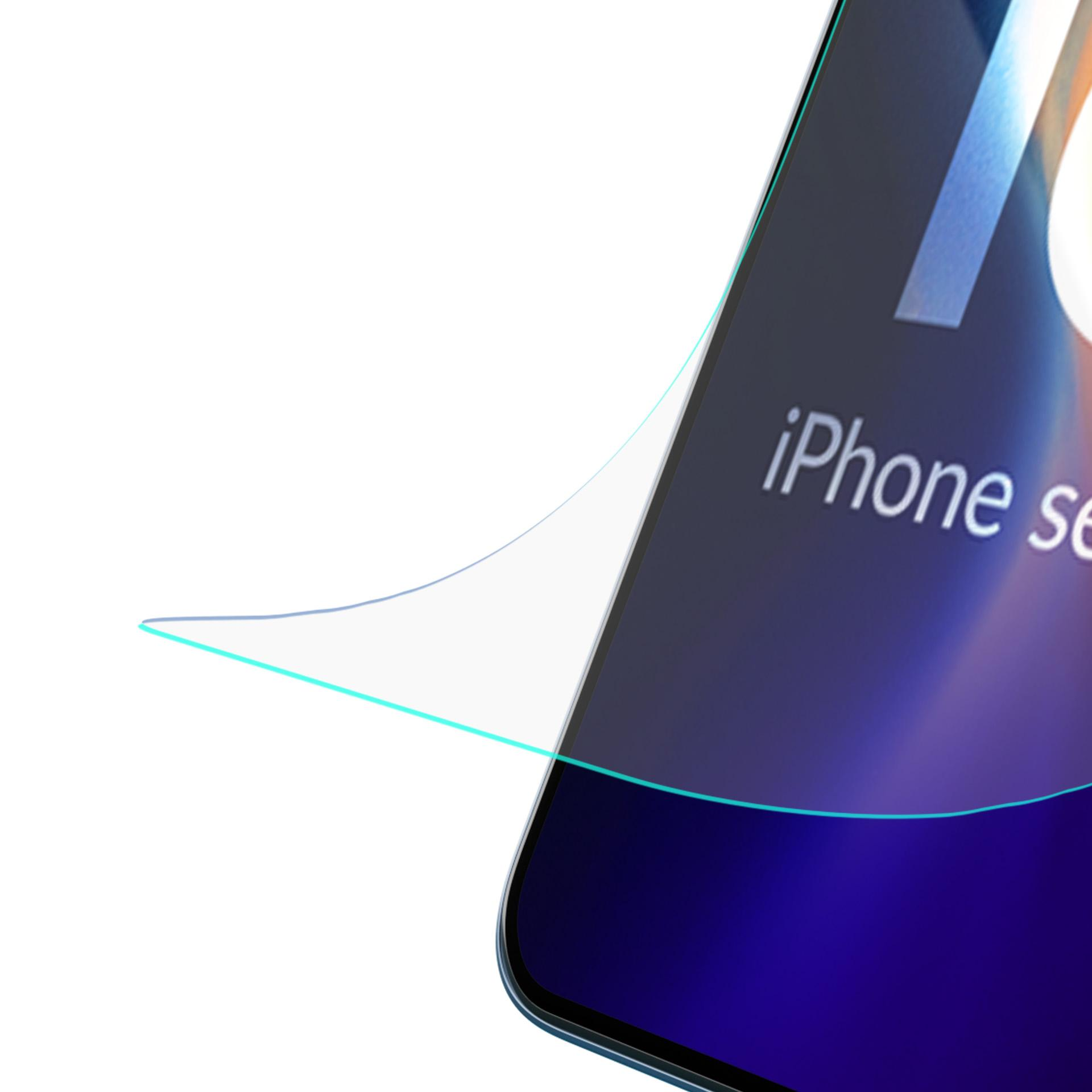 Obraz przedstawia róg telefonu z napisem 'iPhone se'. Tło jest białe.