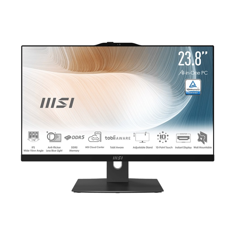 MSI Modern AM242TP 1M-1677XTR FHD Touch Core 5 120U 8 GB 512 GB 23,8 inç FreeDOS All In One Bilgisayar Siyah