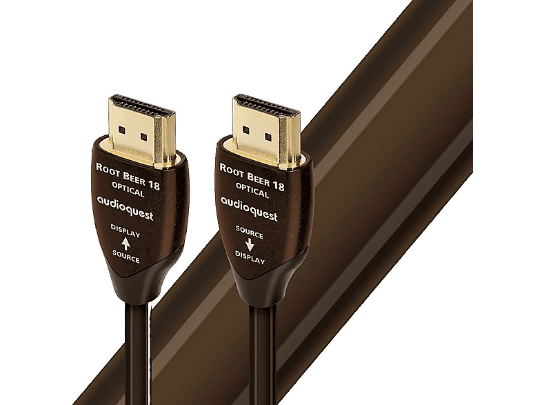 AUDIOQUEST Root Beer 18Gbps Optical Active 2.0b  15 Metre HDMI Kablo Kahverengi
