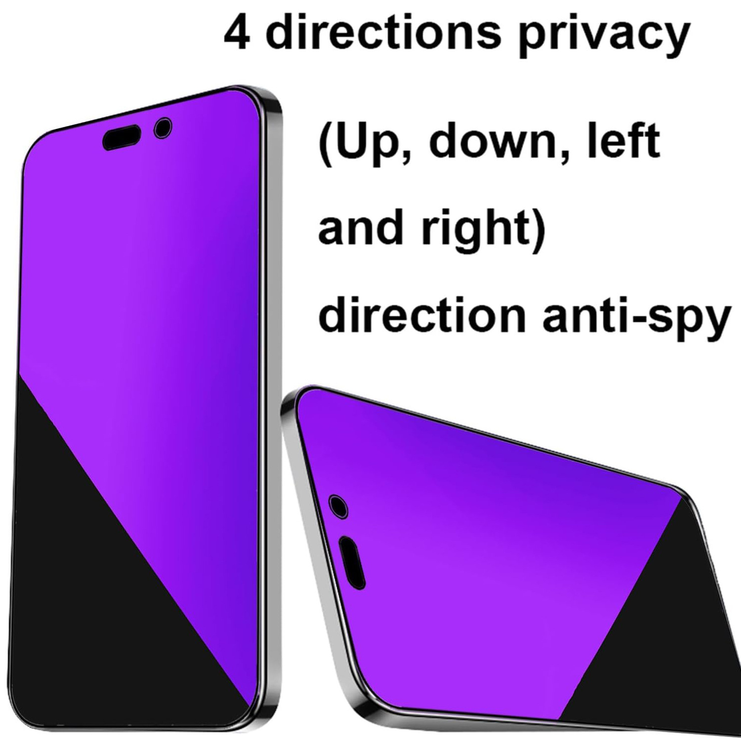 2 Pellicole Privacy In Vetro Temperato Per IPhone 16, Anti-spia, Durezza 9H, Ricambio, Compatibili Con Custodie, Kit Installazione