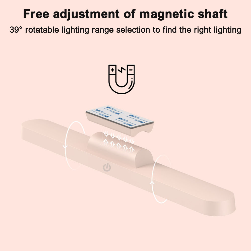 Diagramm eines Beleuchtungsgeräts mit Magnetschaft, das Einstellmöglichkeiten und einen Power-Button zeigt. Darüber befindet sich ein Magnetsymbol.