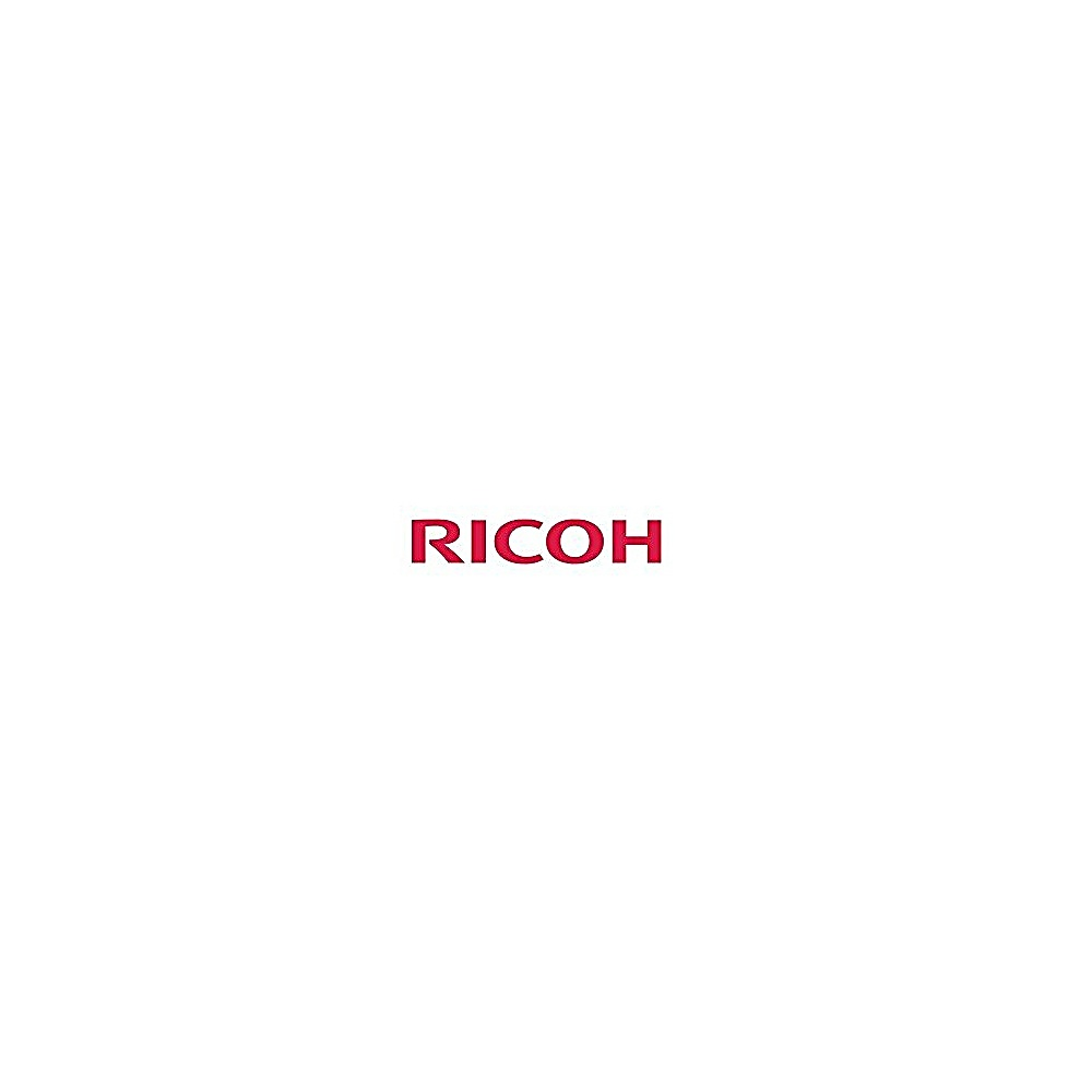 L'immagine presenta il marchio "RICOH" in grassetto, rosso, centrato su uno sfondo bianco pulito.