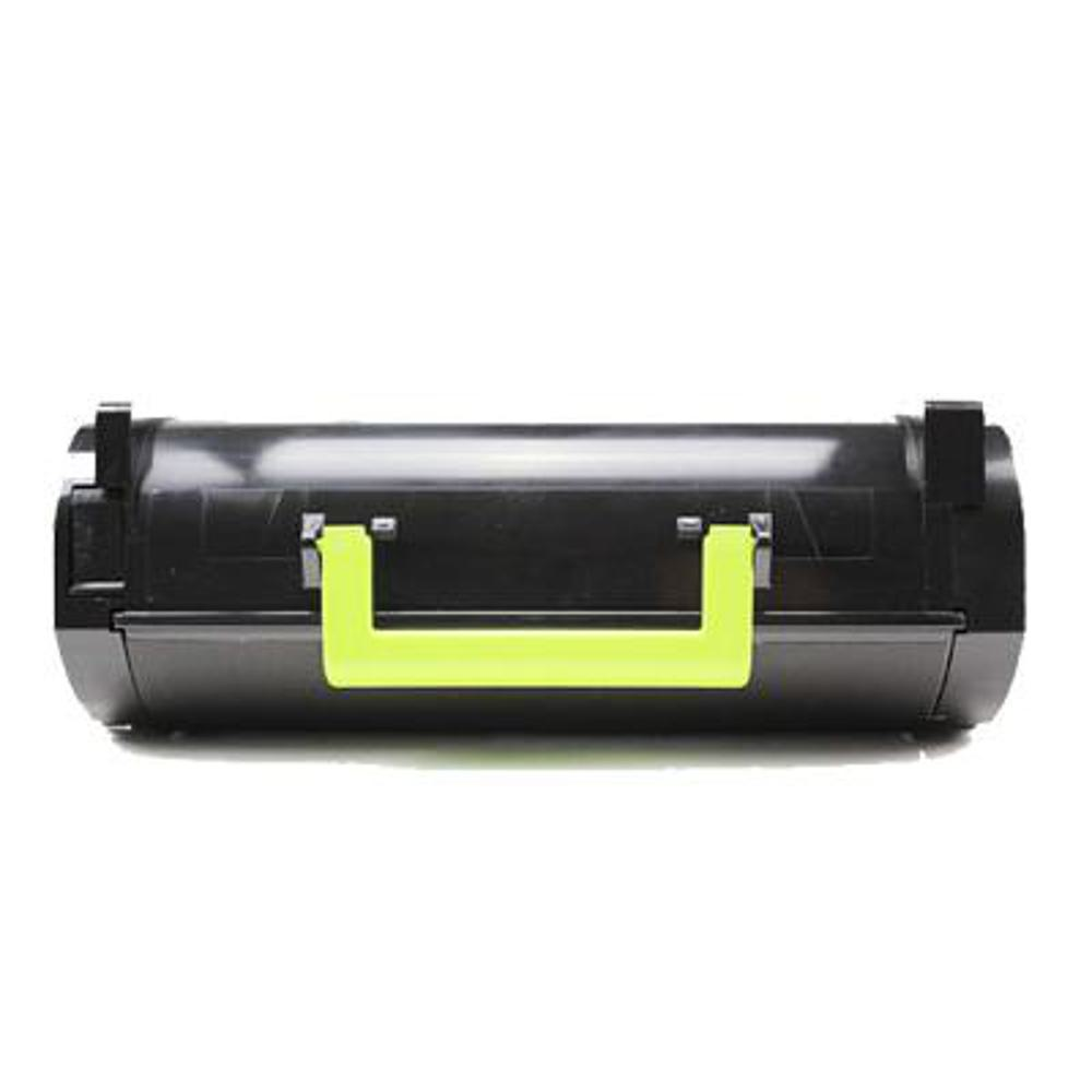 Un oggetto cilindrico nero con una maniglia verde neon è centrato. Ha una base grigia ed è posto su sfondo bianco.