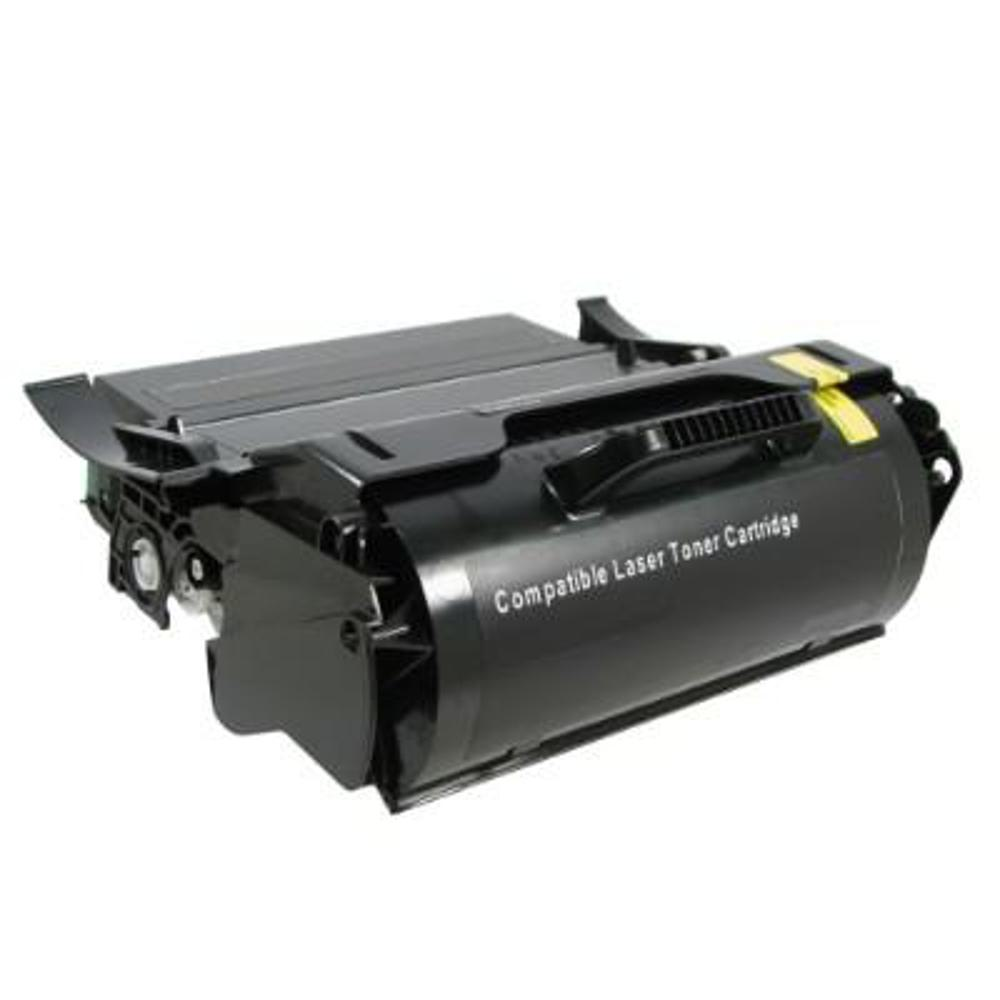 Una cartuccia toner nera con la scritta 'Compatible Laser Toner Cartridge'. Si trova su sfondo bianco.