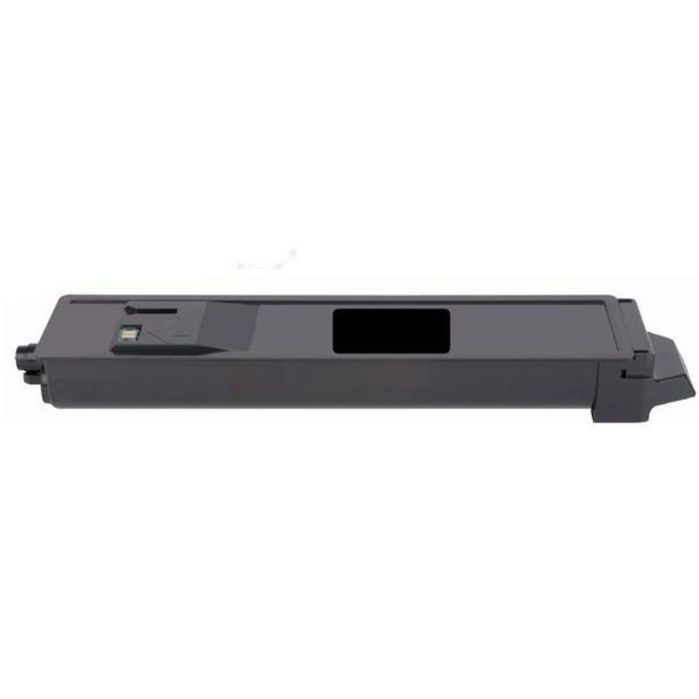 Una cartuccia toner grigia. È rettangolare con un'apertura rettangolare nera. Lo sfondo è bianco.