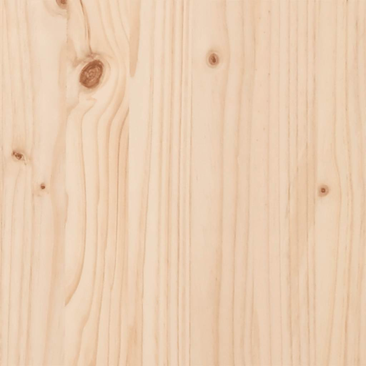 Nahaufnahme einer hellen Holzoberfläche. Vertikale Maserung mit Knoten und Farb- und Texturvariationen.