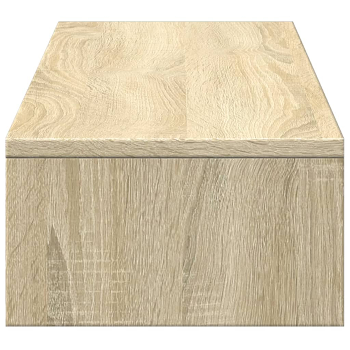 Holzschrank mit hellbrauner Ober- und Vorderseite. Maserungsdetails sind auf beiden Teilen sichtbar. Der Hintergrund ist weiß.