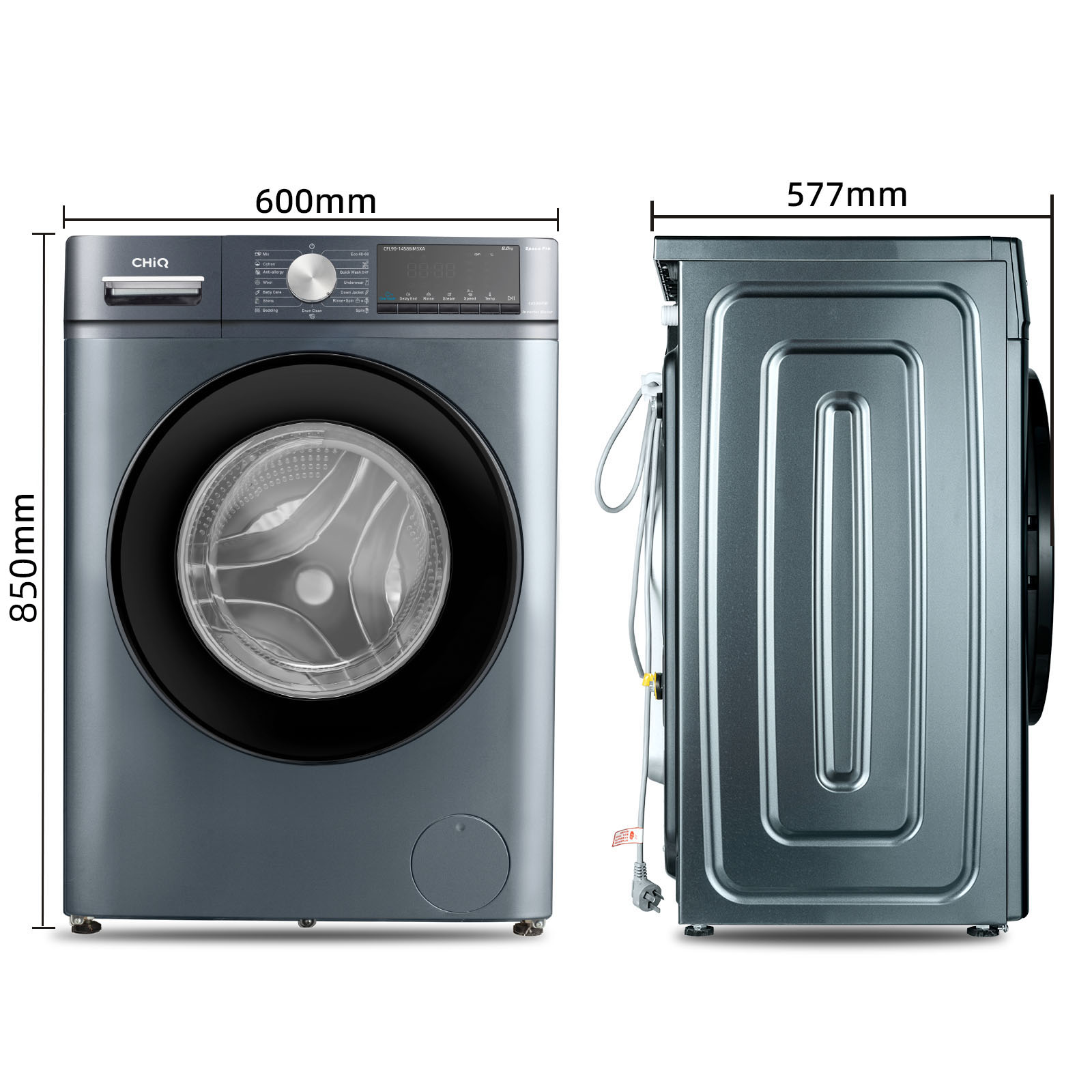 CHIQ CFL90-14586IM3XA Voorlader | Voorlader - 9 kg - 76 dB(A) | MediaMarkt