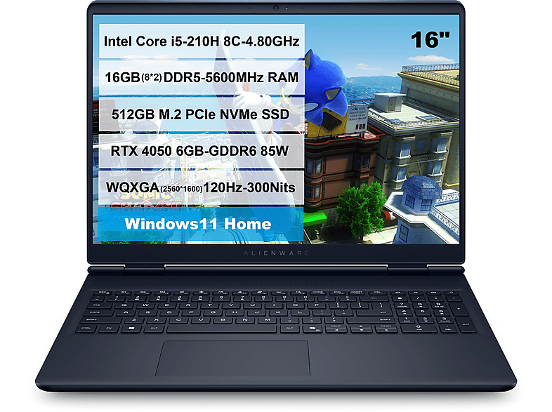 DELL Alienware 16 Aurora AC16250 WQXGA Intel Core i5-210H 16 GB
