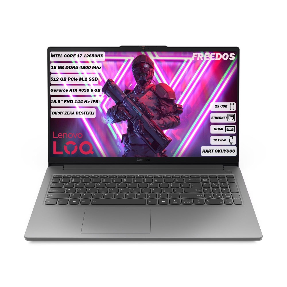 LENOVO LOQ 15IAX9E 83L IPS Intel Core i7-12650HX 16 GB RAM 512 GB