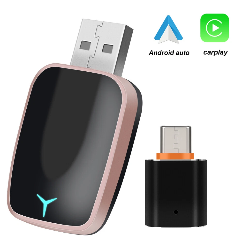 Ein schwarzer und roségoldener USB-Adapter mit einem USB-A-Anschluss. Daneben befindet sich ein kleinerer schwarzer Adapter mit einem USB-C-Anschluss.