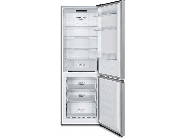 GORENJE NRK6182PS4 Kühl- und Gefrierkombinationen (E, 235 kWh, 1785 mm hoch, Grau)