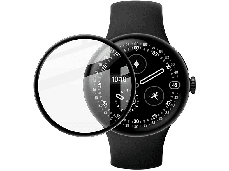 WIGENTO Premium Plexiglas HD Schutz Folie Schutzglas (für Google Pixel Watch 4 45mm)