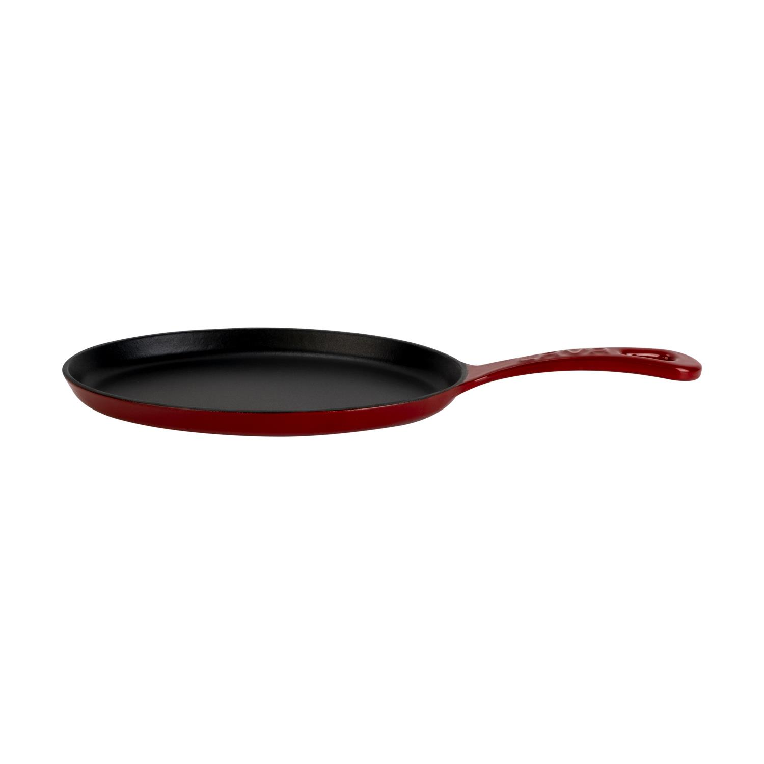 LAVA Döküm Oval Döküm Demir Yekpare Saplı Ölçü 17x23 cm Fajita Tabağı