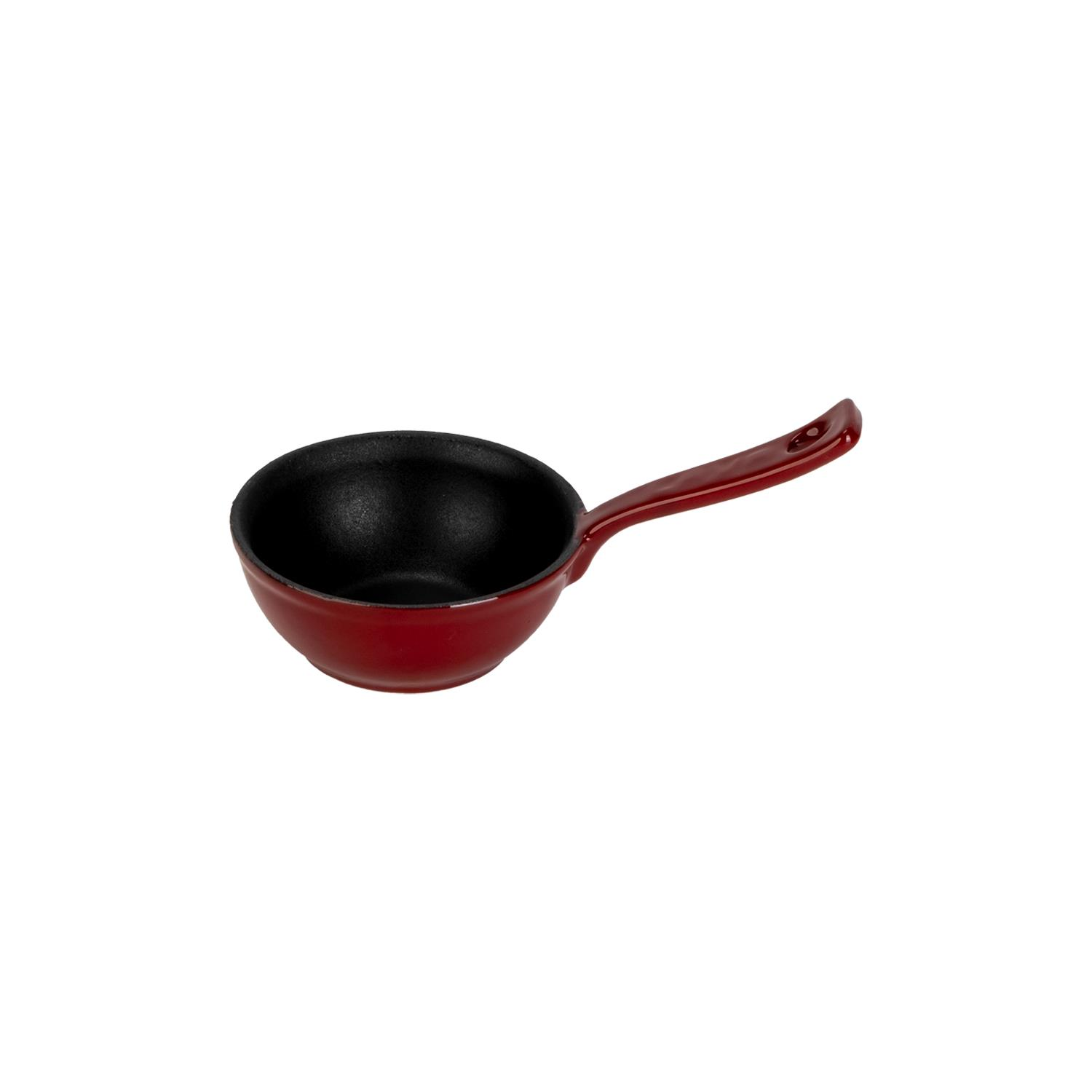 LAVA Yuvarlak Döküm Demir Yekpare Saplı Çap 7cm Sufle-Sos Kabı