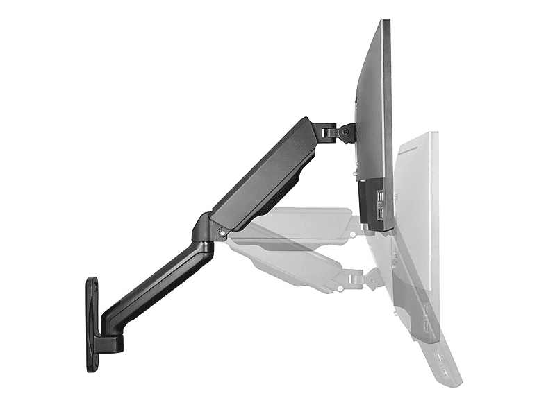 Digitus DN-19 PB-4U-SW Wandmontage Patchhouder  B X H X D  505 X 195 X 250 Mm 4 He Zwart Ral 9005 971364