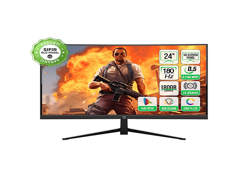 GAMEPOWER Vivid T40 Curved Va 24 inç Full-HD 0,5 ms 180 Hz Gaming