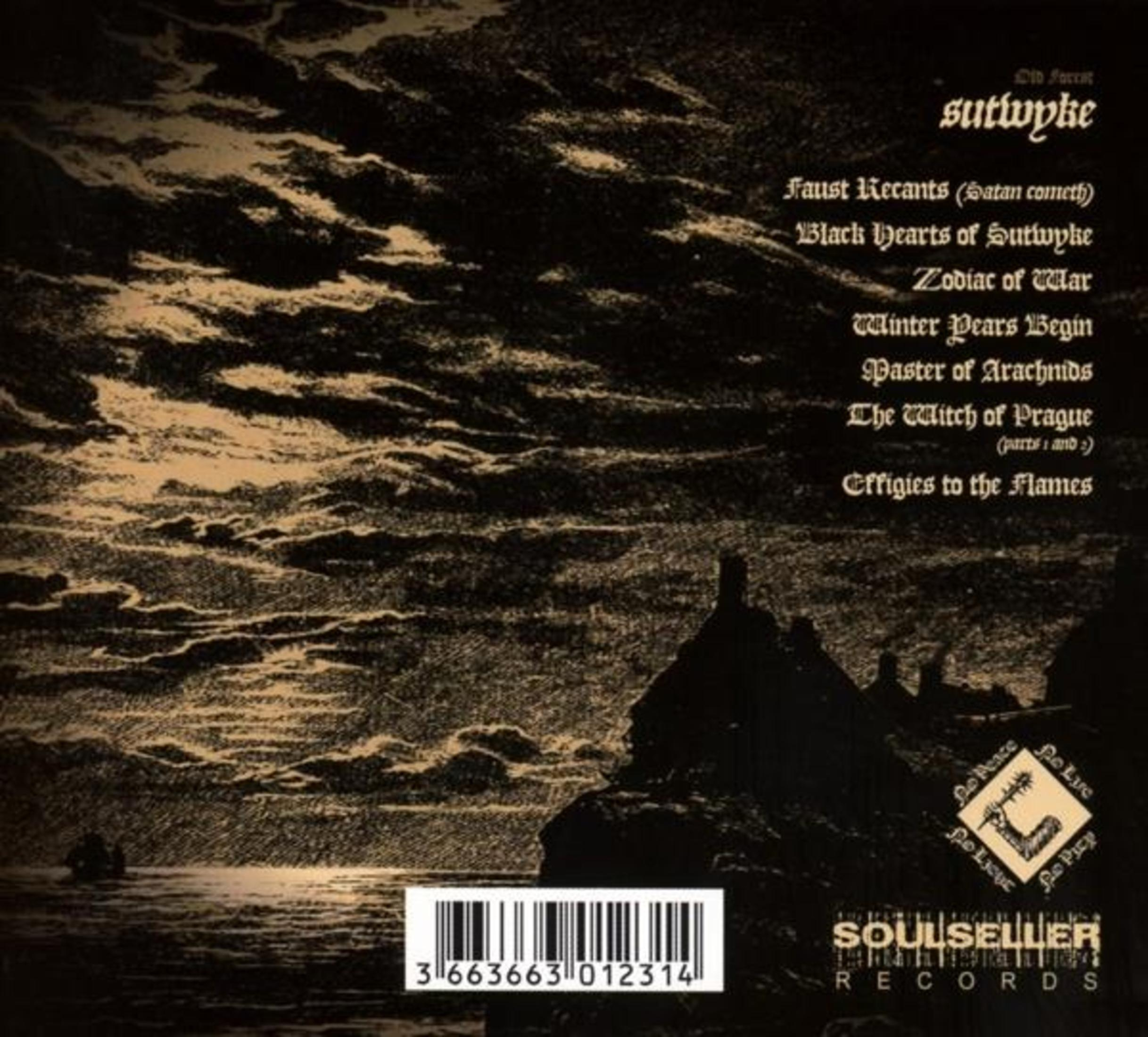 Copertina dell'album con toni scuri. Il testo include il nome della band, i titoli delle canzoni e l'etichetta discografica. Una sagoma di paesaggio sullo sfondo.