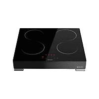 MediaMarkt WIGGO WH-EF614G(B) Vrijstaand - Vrijstaand - Inductie - Breedte 59 cm - Gas / Netvoeding aanbieding