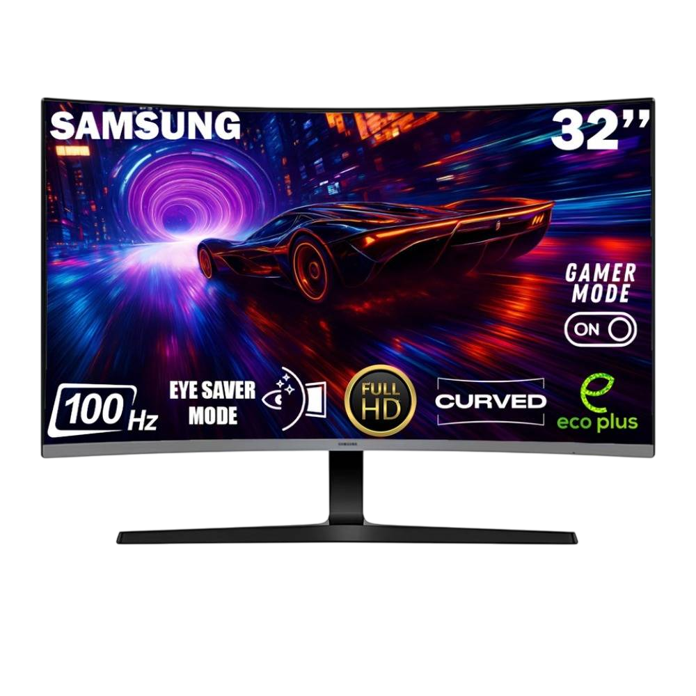 SAMSUNG Essential S3 S39GD LS32D390GAUXUF FHD (HDMI+VGA) Curved LCD 32 inç UFHD 4 ms 100 Hz Monitör Siyah