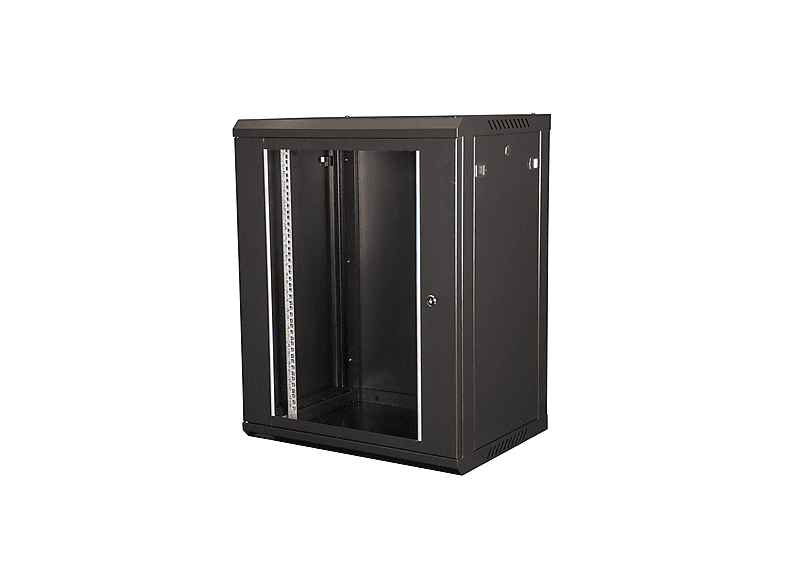 LANDE 15U 19" 600x450 mm Duvar Tipi Rack Kabinet Siyah