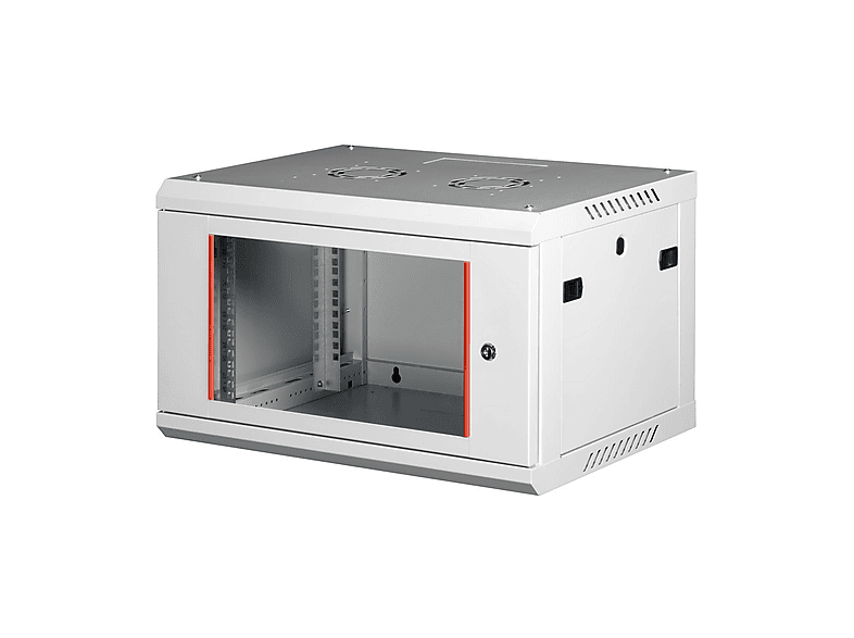 LANDE 6U 19" 600x450 mm Demonte Duvar Tipi Rack Kabinet Antrasit Gri