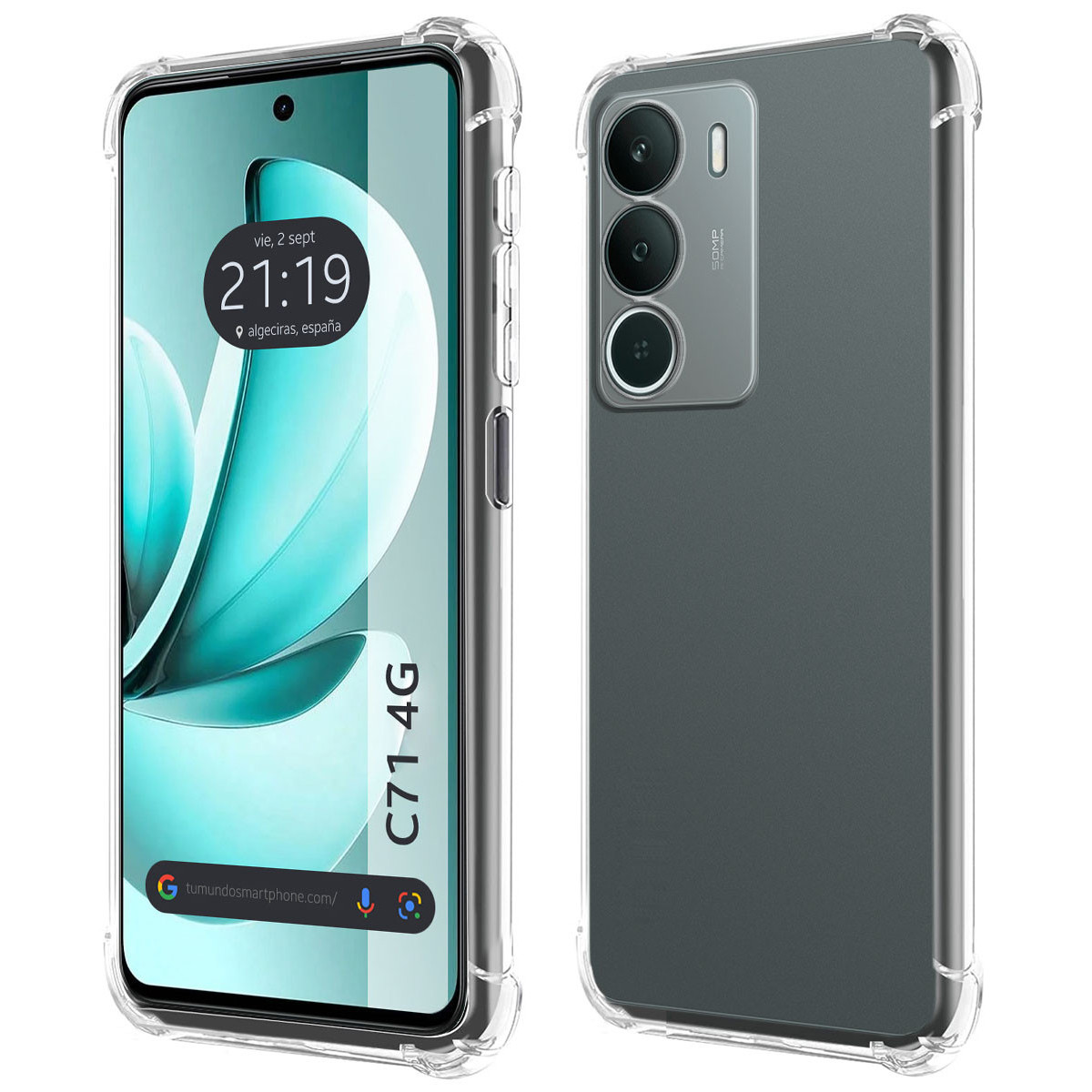 Tumundosmartphone Custodia In Gel TPU Antiurto Trasparente Per Realme 7 5G - Protezione Rinforzata