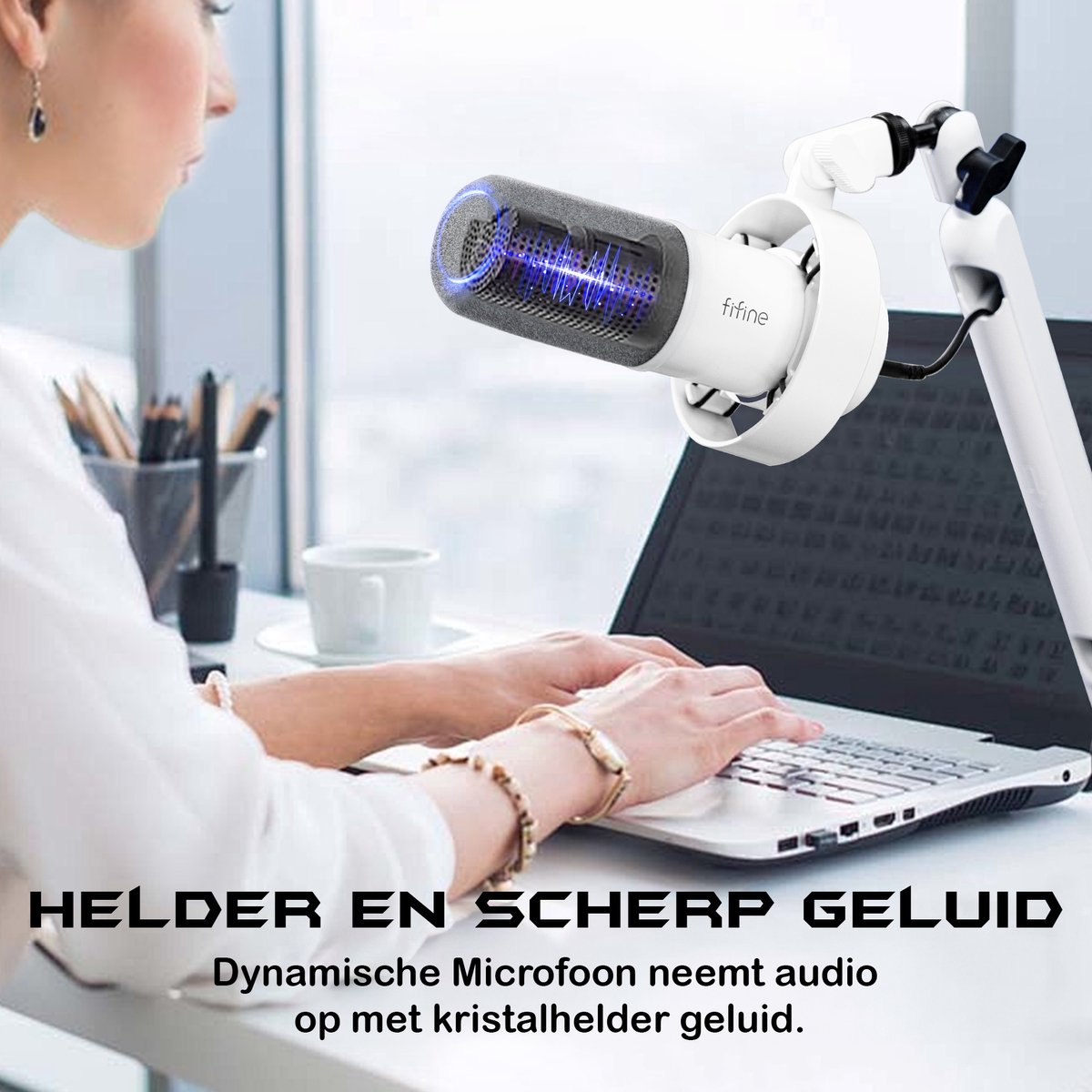 Fifine - K688 - USB / XLR - Dynamische Microfoon - Streaming
