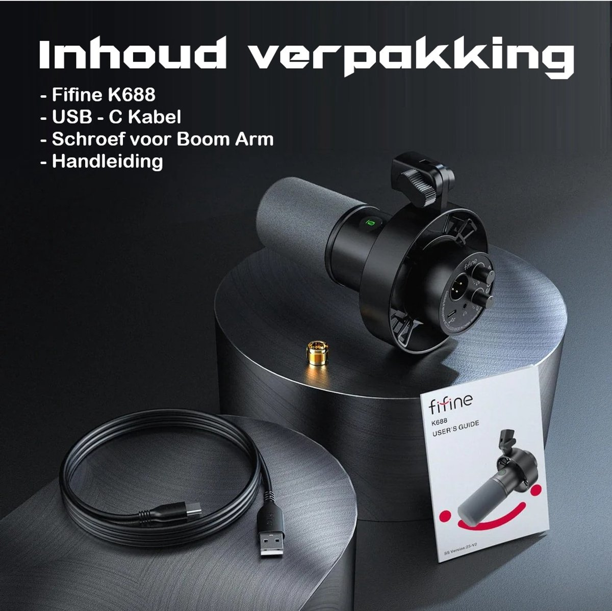 FIFINE K688 USB | XLR Dinamik Yayıncı Youtuber Bilgisayar Oyuncu