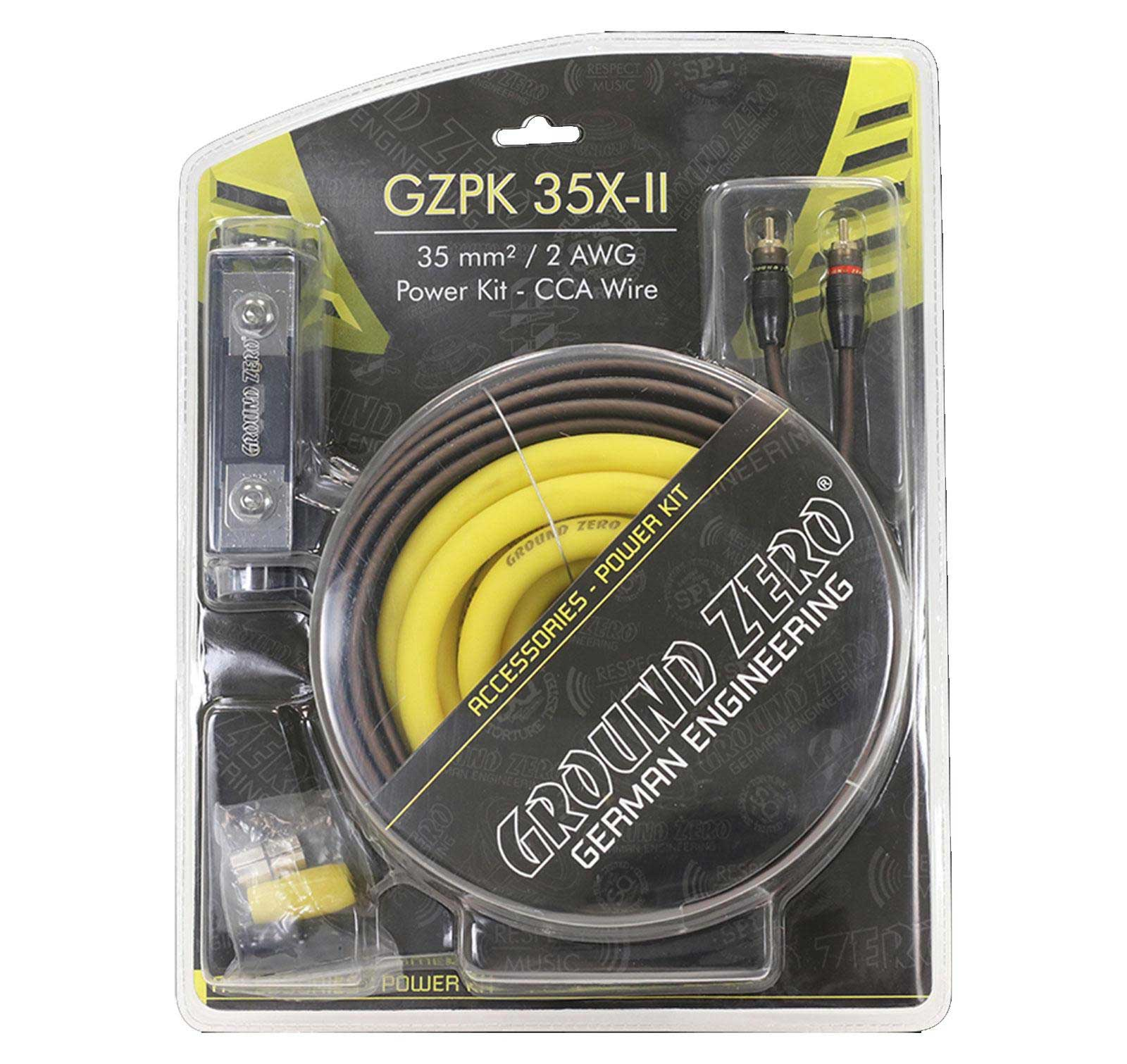Kit Câblage Audio Puissance 35mm² – Câble CCA 2 AWG, Porte-fusible ANL 200A, Câble RCA Blindé 5m – Pour Installation Ampli Auto - 12