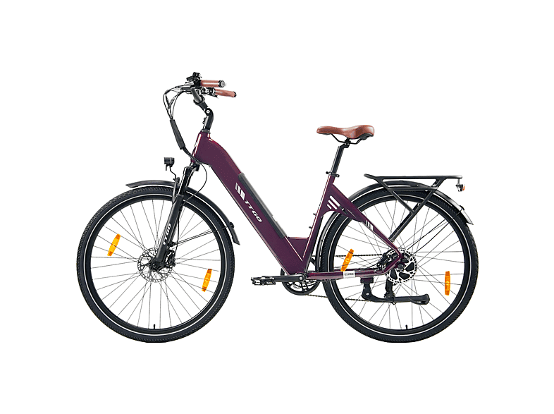 Bicicleta de ciudad | TTGO C3-Pro, Bicicleta eléctrica, 250 W, Rojo ...