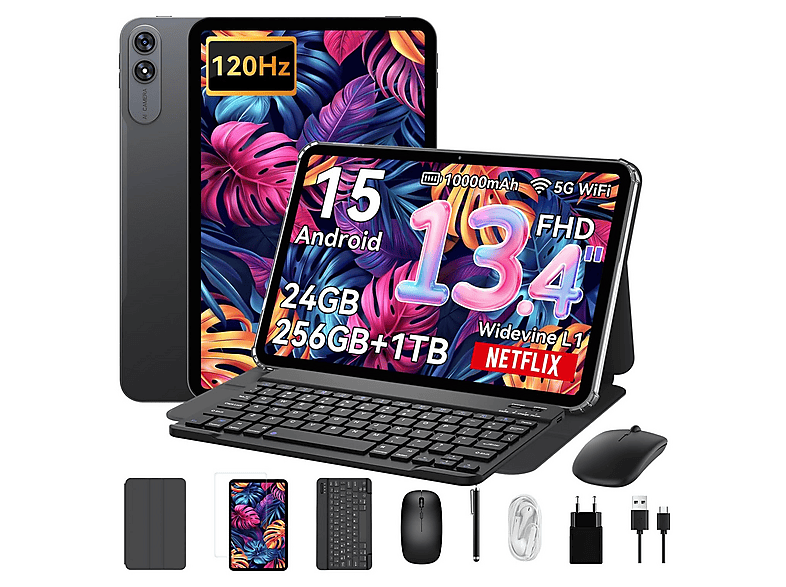 TABWEE T60 Pro, Tablet, 256 GB, 13,4 Zoll, Grau