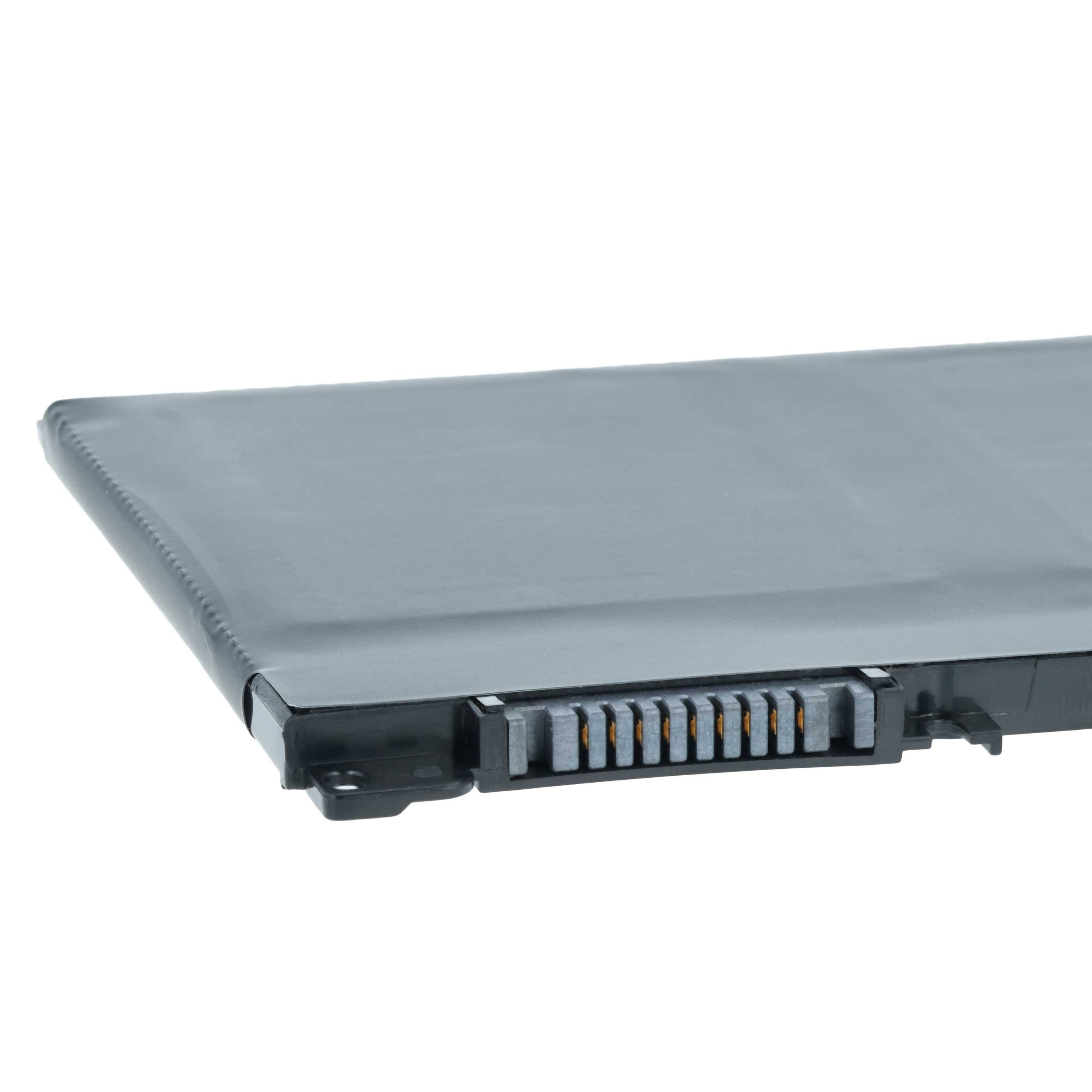 Ein Laptop-Akku, oben grau, seitlich schwarzer Stecker, isoliert auf weißem Hintergrund.