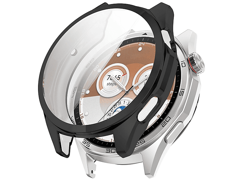 WIGENTO TPU Design Hülle + H9 Hart Glas Watch Schutz Hülle (für Huawei Watch GT 6 46mm)