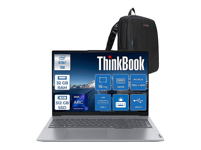 LENOVO ThinkBook 16 G7 IML Wuxga IPS 21MS008RTRF12 155H 32 GB RAM
