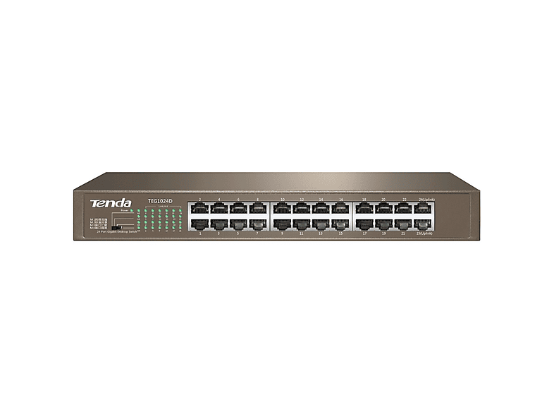 TENDA TEG1024D 10/100/1000 Mbps 24 Switch Kahverengi