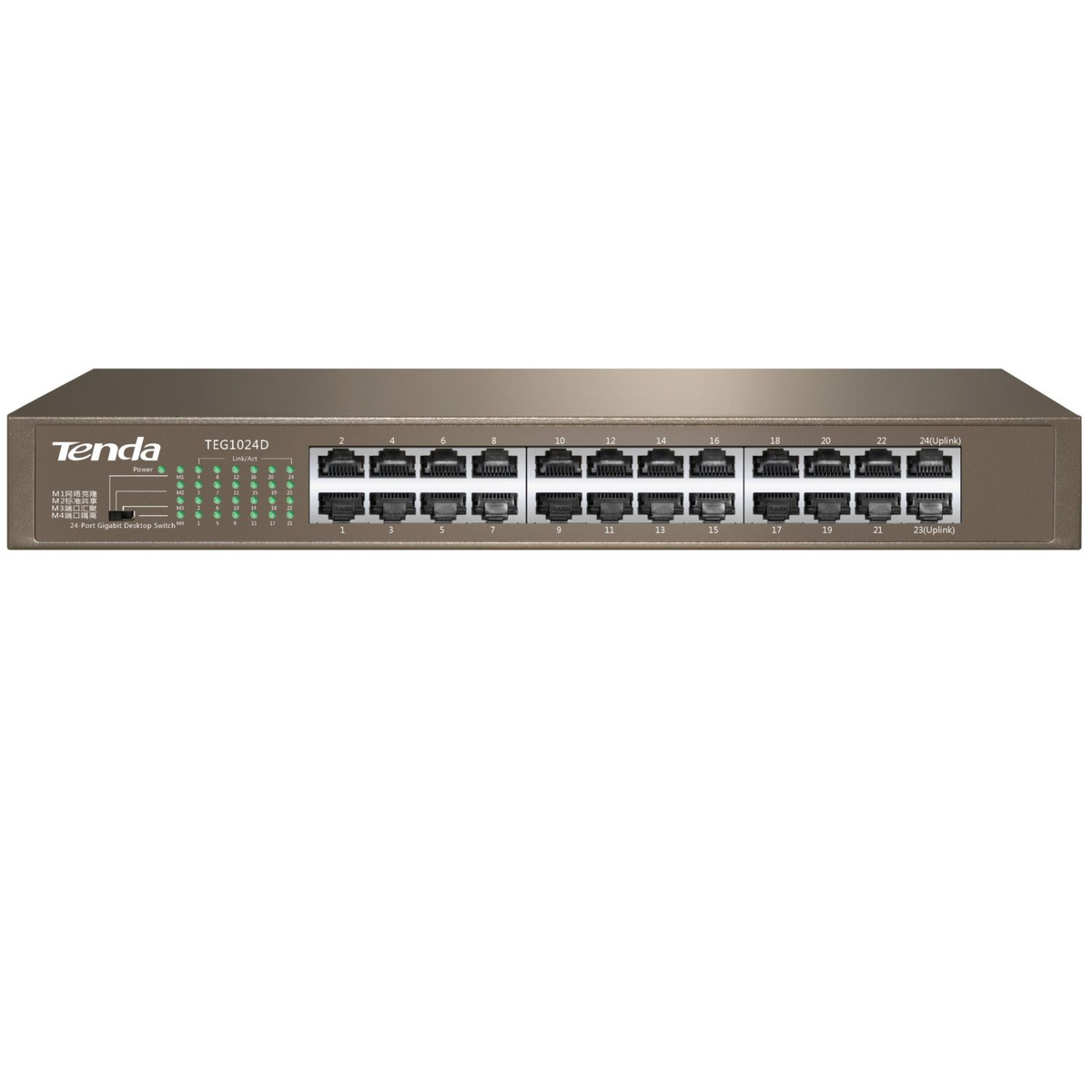 TENDA TEG1024D 10/100/1000 Mbps 24 Switch Kahverengi