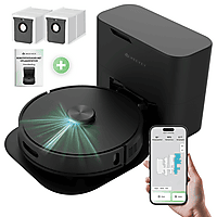 MediaMarkt HEEVEY Robotstofzuiger met dweilfunctie en automatisch leegstation Pro Zwart aanbieding