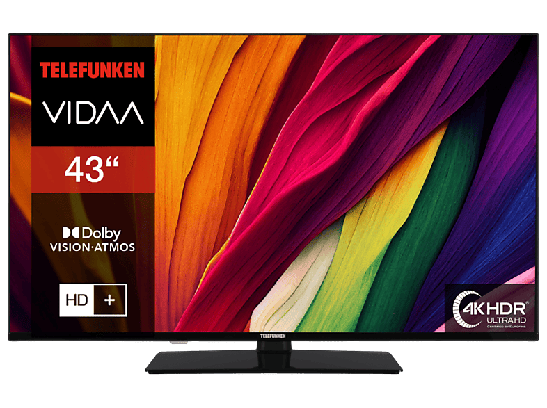 TELEFUNKEN XU43VP750M LED TV (Flat, 43 Zoll / 108 cm, UHD 4K, SMART TV)