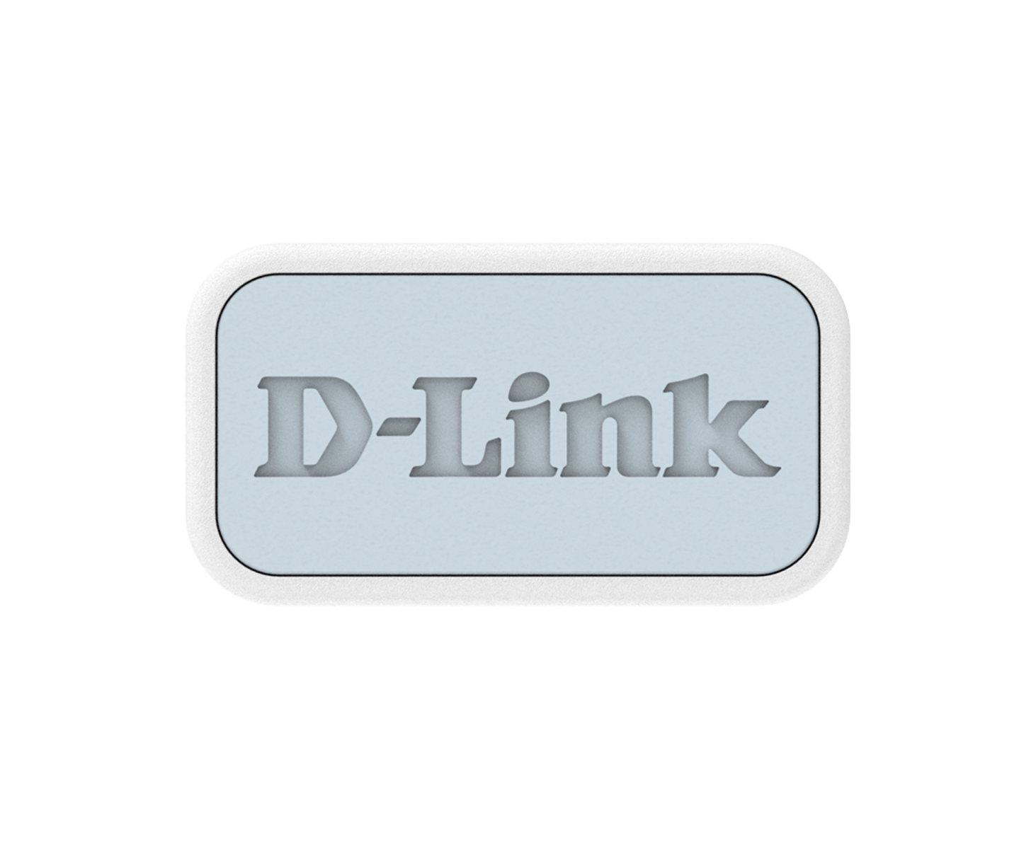 The D-Link logo, a gray text on a light blue rectangle with a white border, centered on a white background.
