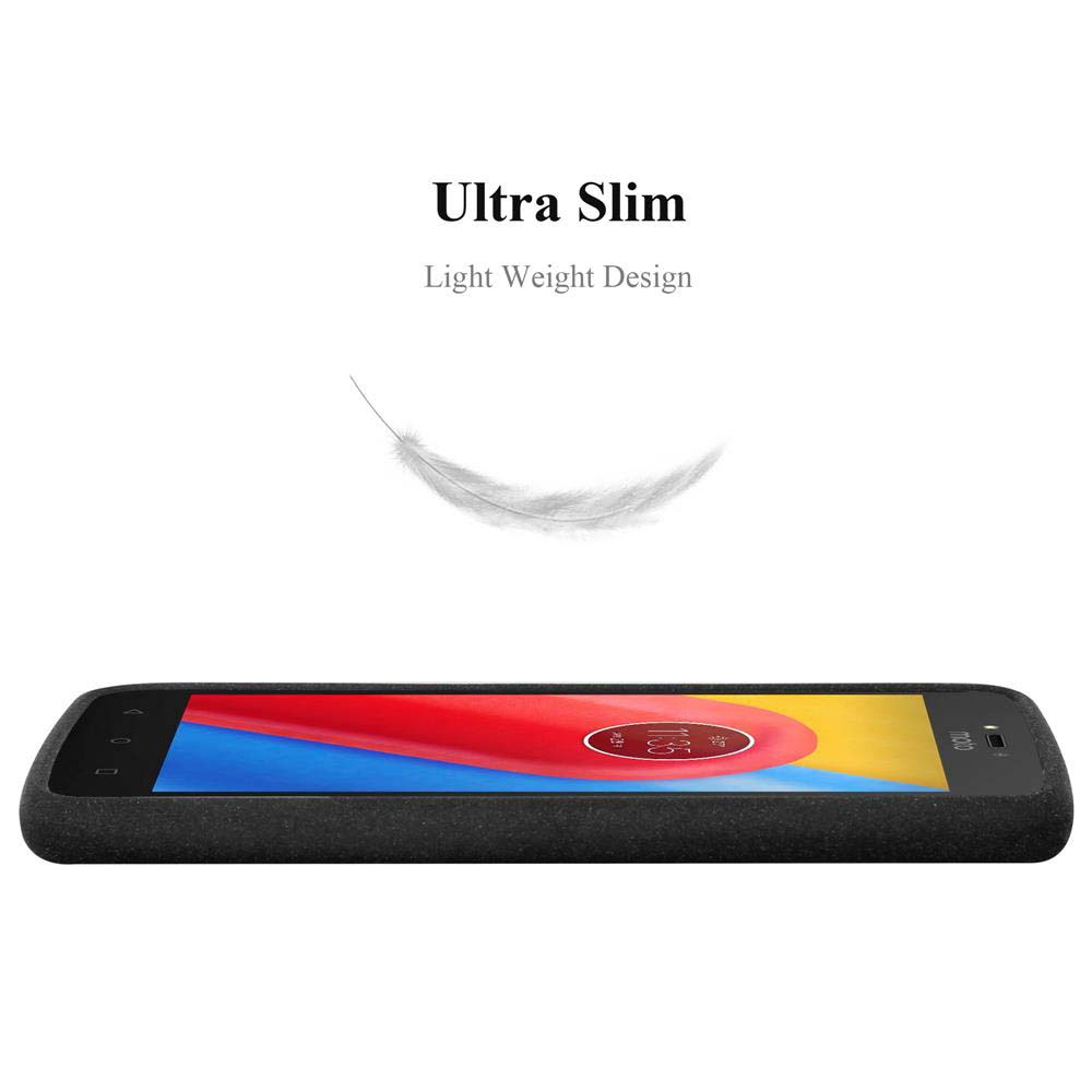 Uno smartphone con schermo che mostra un orologio è su una superficie bianca. Sopra, una piuma e la scritta 'Ultra Slim'.