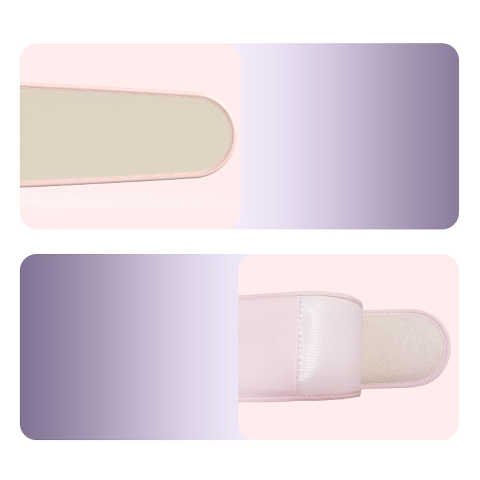 Das Bild zeigt ein rosa Band mit einem beigefarbenen Pad und einem lila Farbverlauf im Hintergrund.