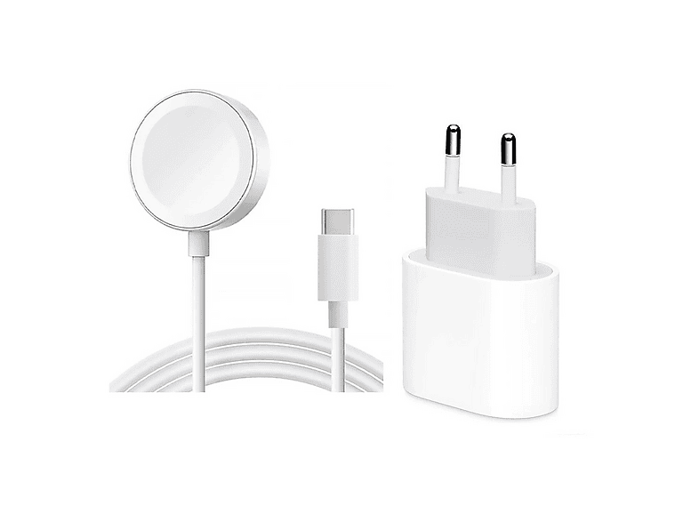 VENTARENT Apple Watch Ladeset 20W, Ladekabel, 100 cm, weiß