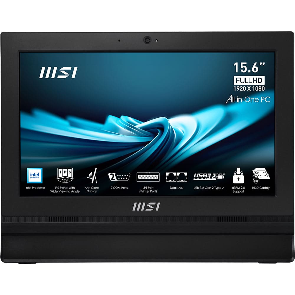 MSI Pro AP162T ADL-042XEU FHD Touch Celeron N100 8 GB 256 GB 15,6 inç FreeDOS All In One Bilgisayar Siyah