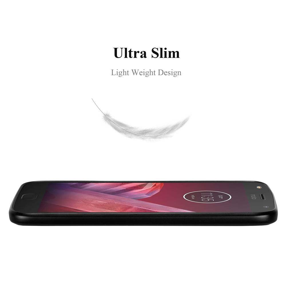 Uno smartphone nero è visualizzato orizzontalmente. Sopra, il testo recita 'Ultra Slim' e 'Light Weight Design'. Una piuma fluttua sopra.