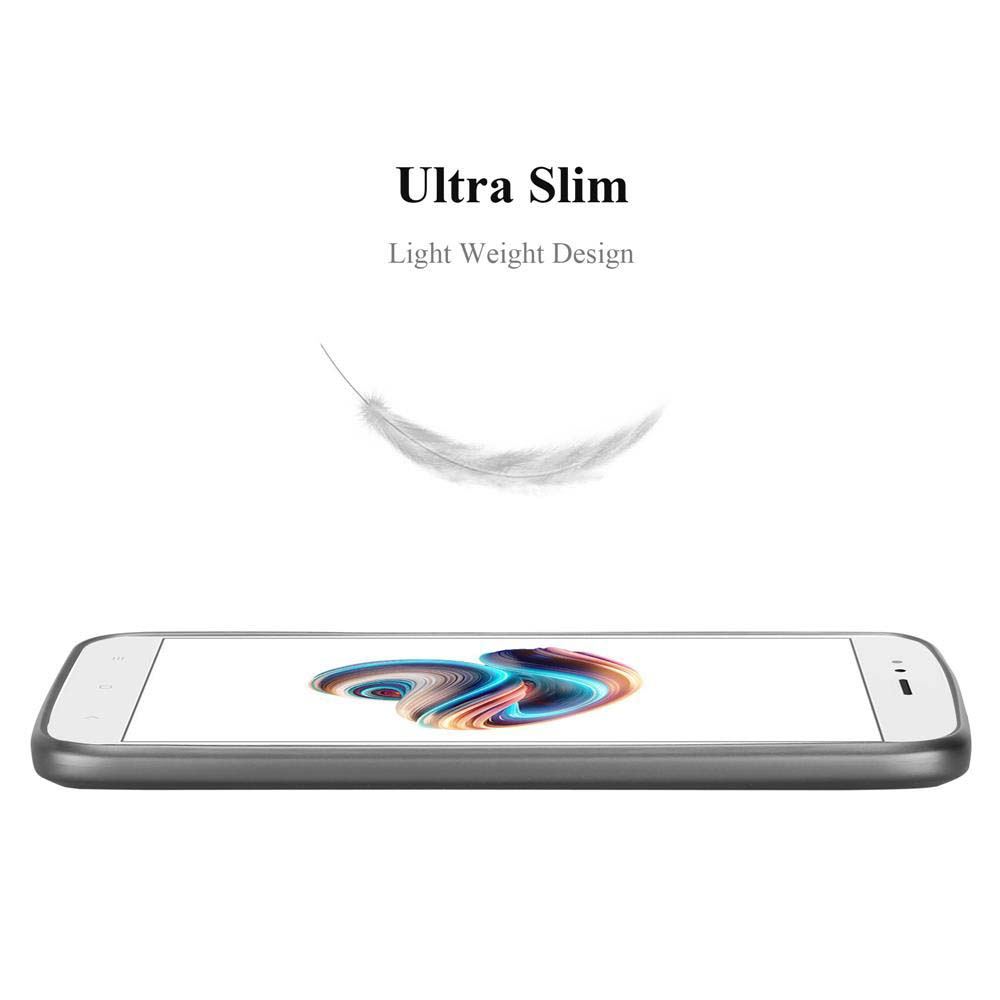Uno smartphone di profilo con schermo colorato. Sopra, una piuma e testo: Ultra Slim, Light Weight Design.