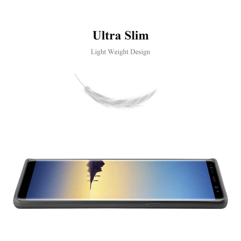 Uno smartphone è appoggiato in basso. Il testo "Ultra Slim" e "Light Weight Design" si trova in alto, sopra una piuma.