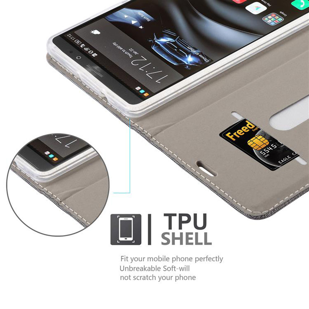 Telefon in einer Hülle, zeigt die Uhrzeit 17:12. Eine Karte ist sichtbar. Text: TPU SHELL.
